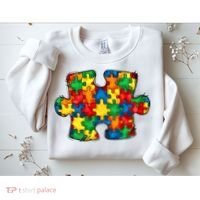 Autism Puzzle Autism Awareness Month Sweatshirt thumb 2