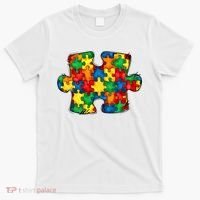 Autism Puzzle Autism Awareness Month T-Shirt thumb 0