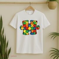 Autism Puzzle Autism Awareness Month T-Shirt thumb 2
