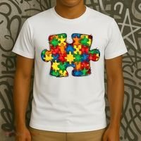 Autism Puzzle Autism Awareness Month T-Shirt thumb 3