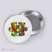 Autism Puzzle Autism Awareness Month Button thumb 0