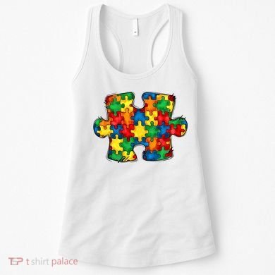 Autism Puzzle Autism Awareness Month Women's Tank Top