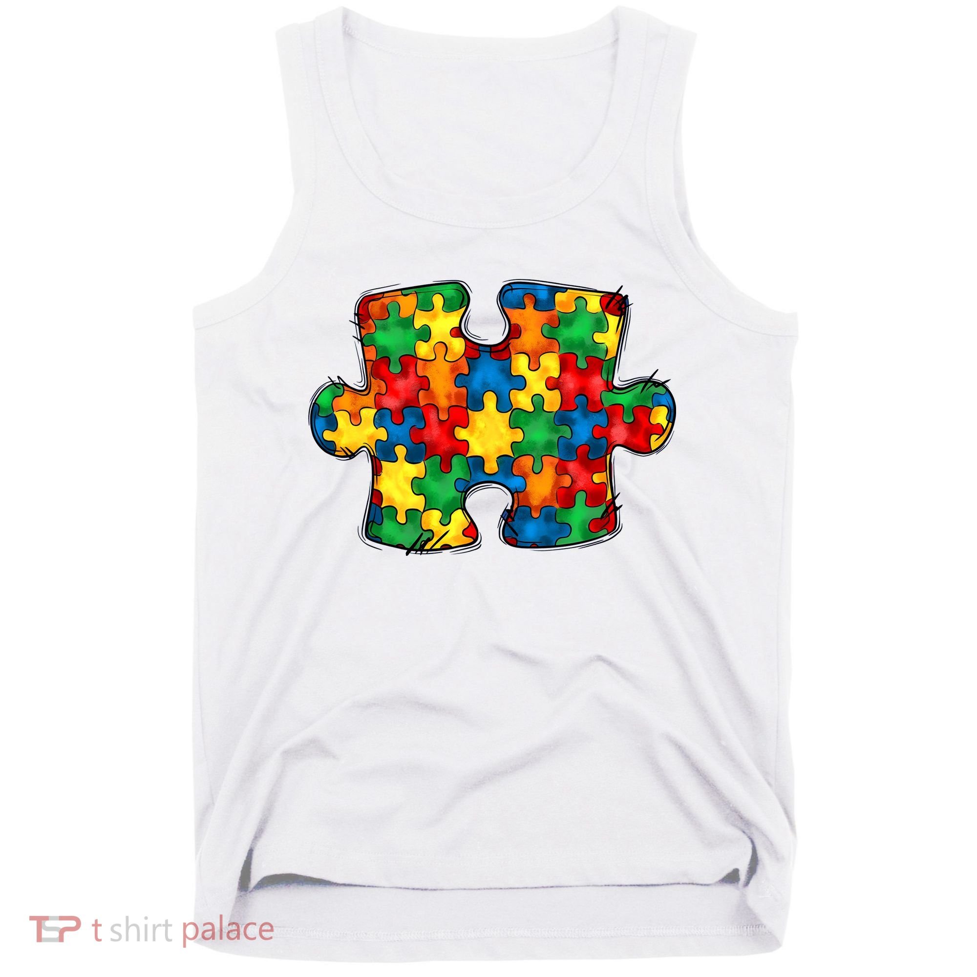Autism Puzzle Autism Awareness Month Tank Top