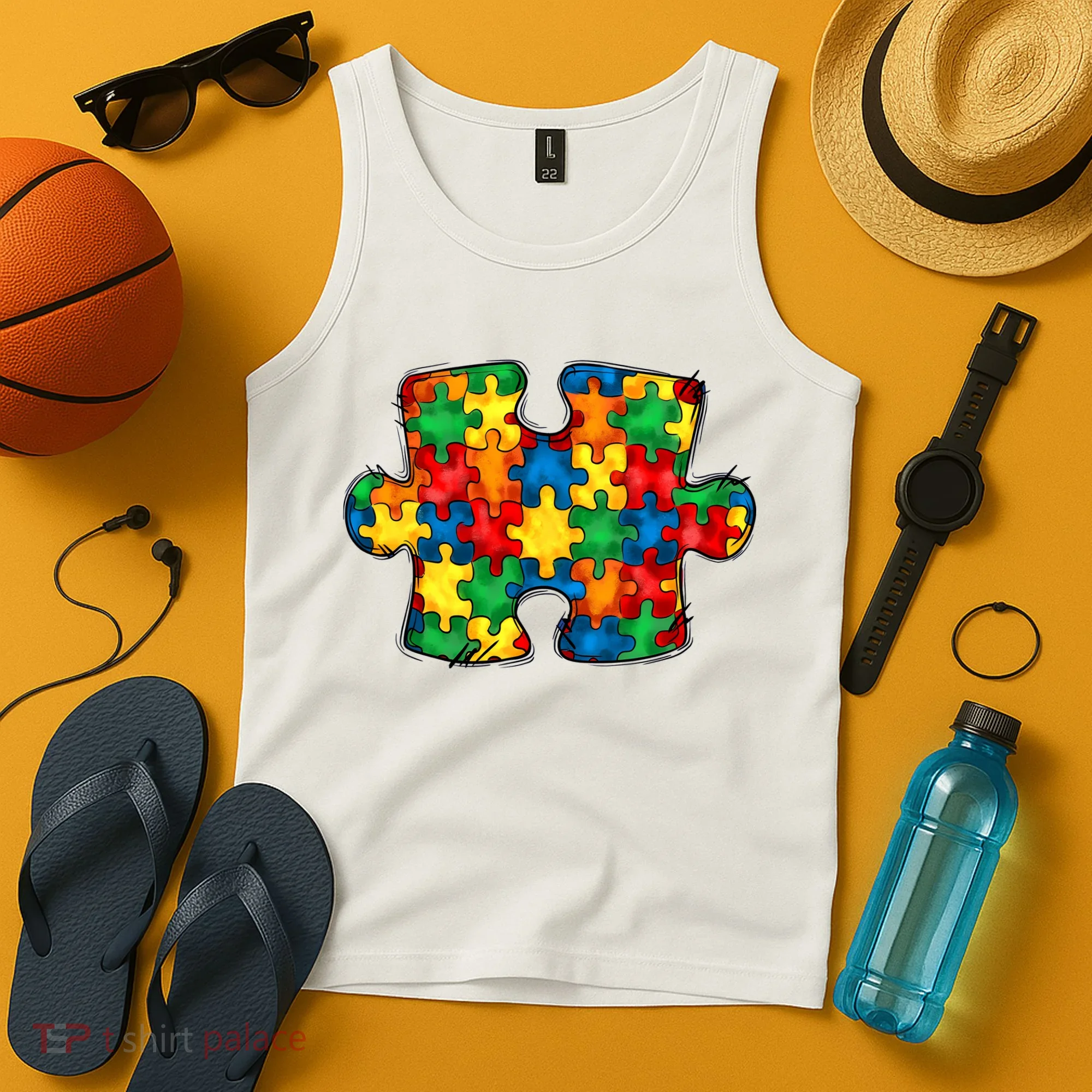 Autism Puzzle Autism Awareness Month Tank Top