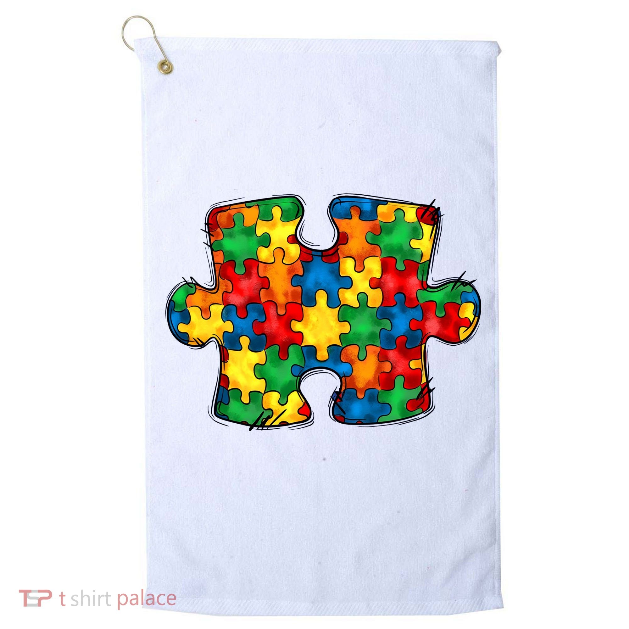 Autism Puzzle Autism Awareness Month Golf Towel