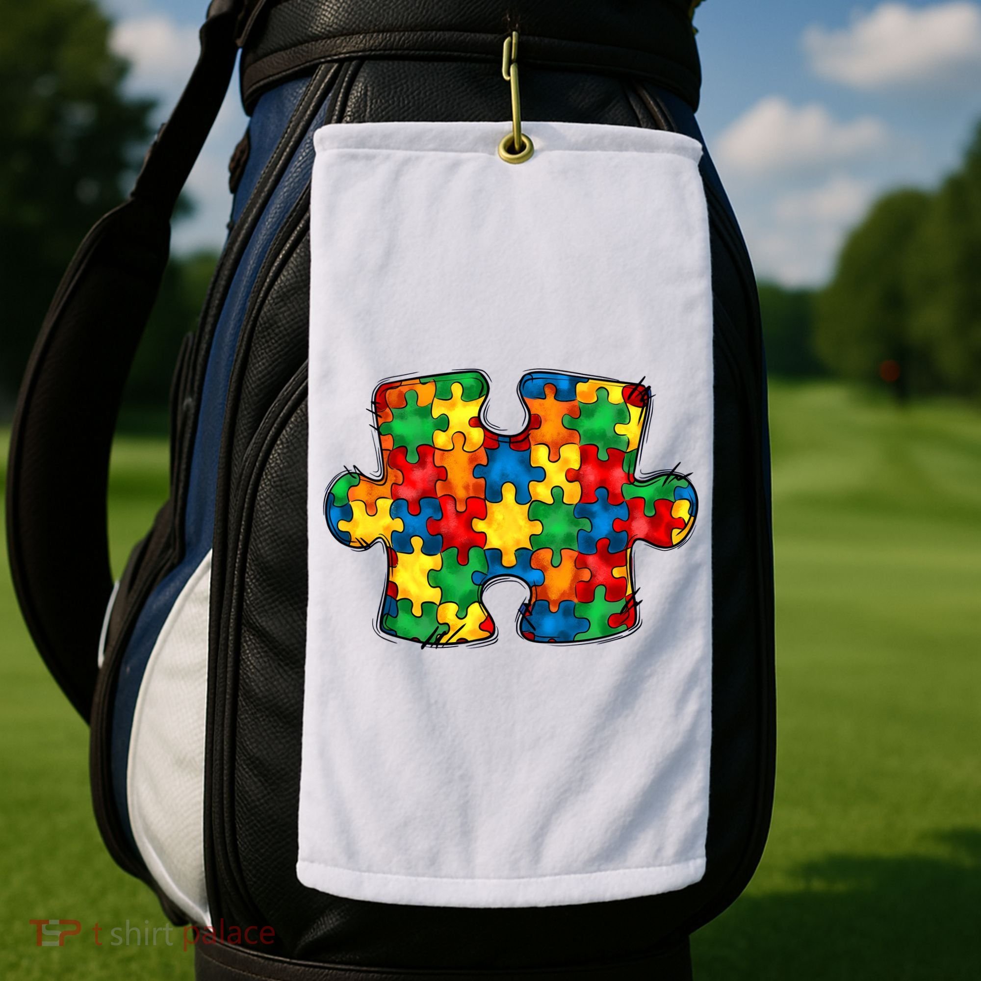 Autism Puzzle Autism Awareness Month Golf Towel