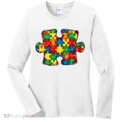 Autism Puzzle Autism Awareness Month Women's Long Sleeve Shirt