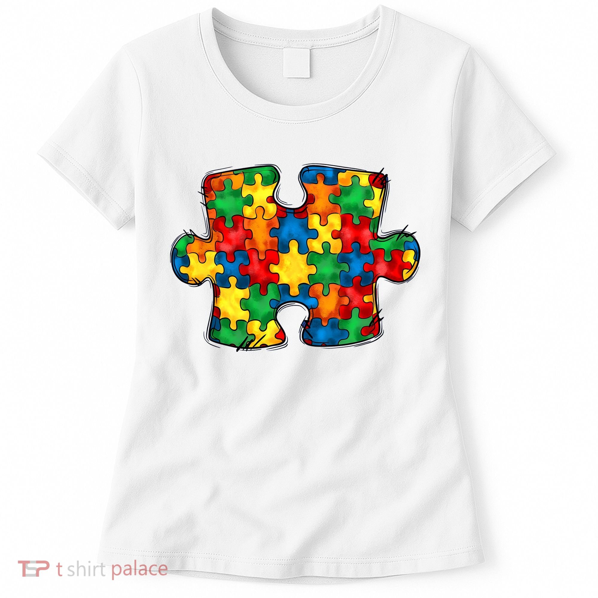 Autism Puzzle Autism Awareness Month Women's T-Shirt