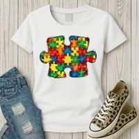 Autism Puzzle Autism Awareness Month Women's T-Shirt thumb 3