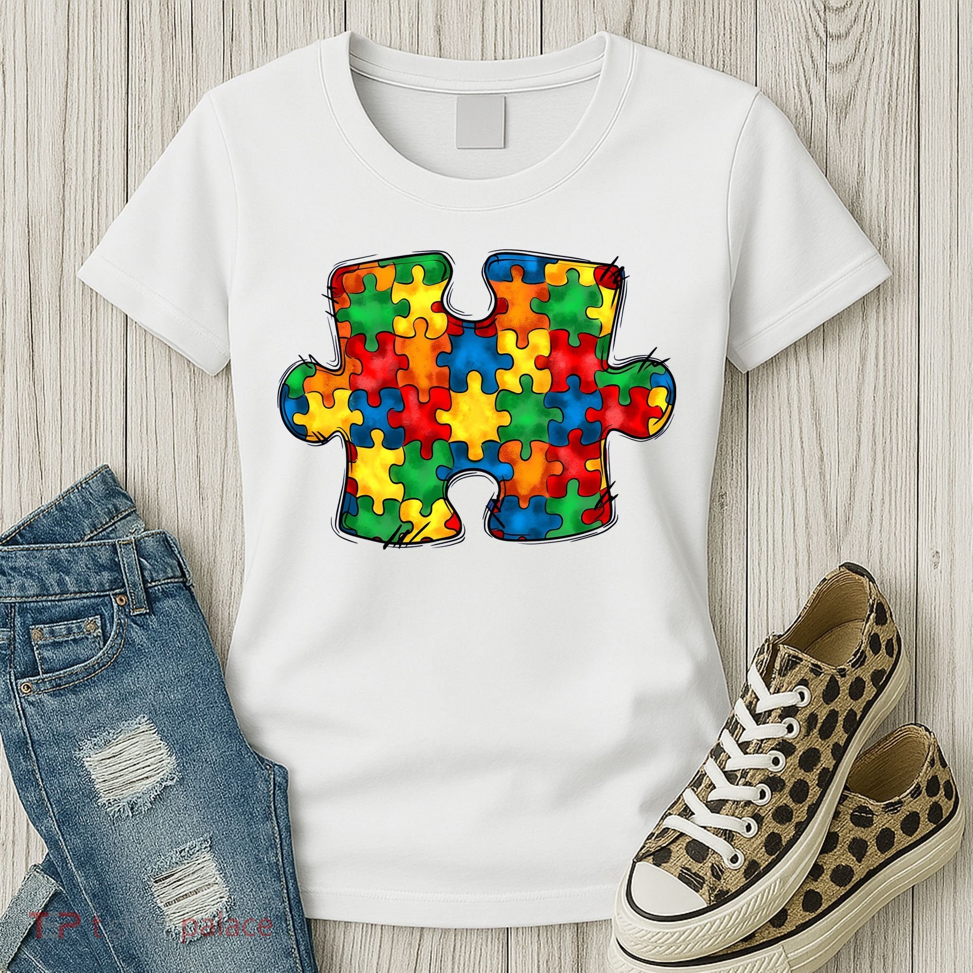 Autism Puzzle Autism Awareness Month Women's T-Shirt
