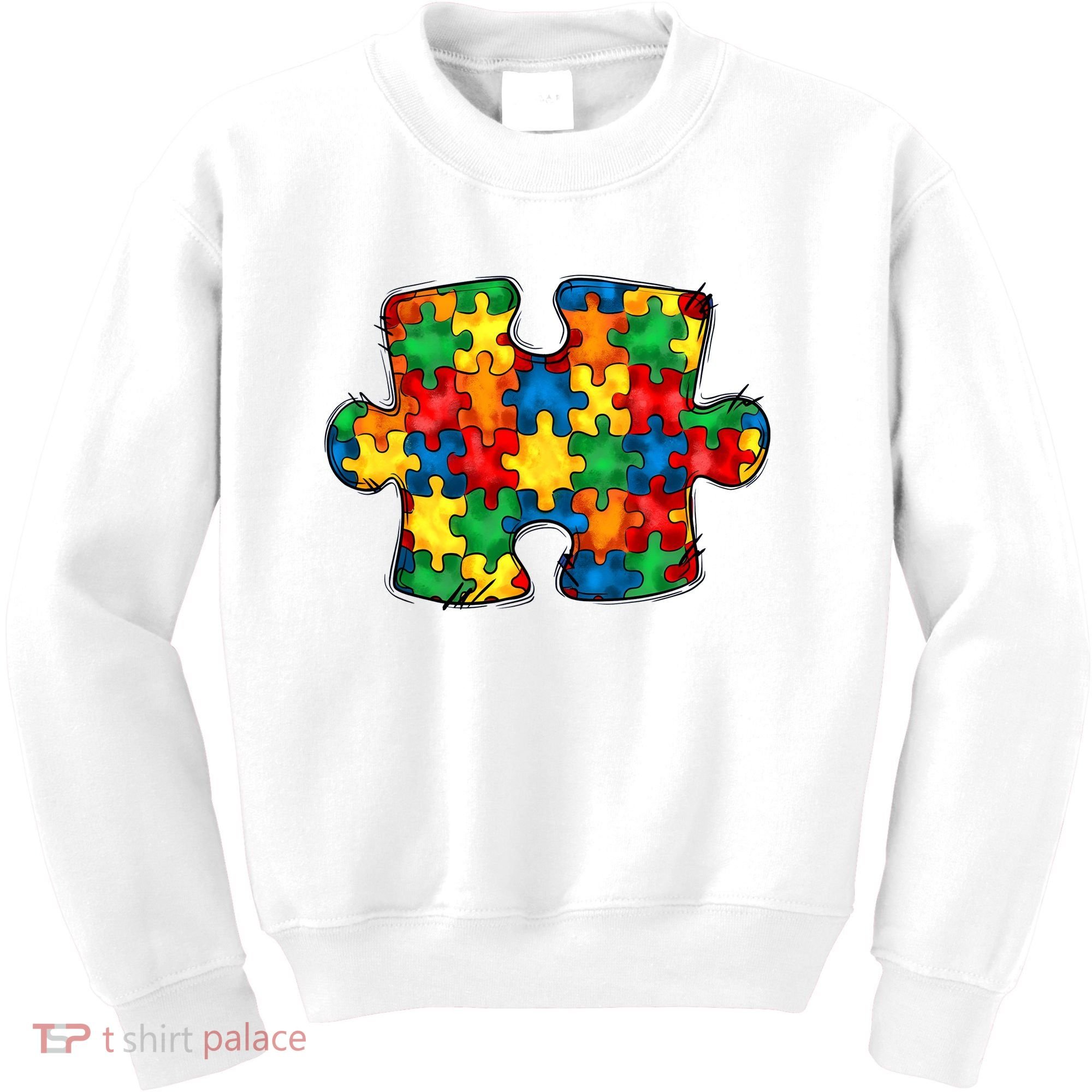 Autism Puzzle Autism Awareness Month Kids Sweatshirt