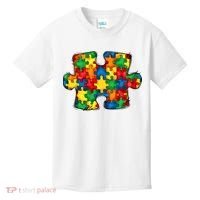 Autism Puzzle Autism Awareness Month Kids T-Shirt thumb 0