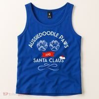 Aussiedoodle Paws And Santa Claus Christmas Doodle Dog Gift Tank Top thumb 2