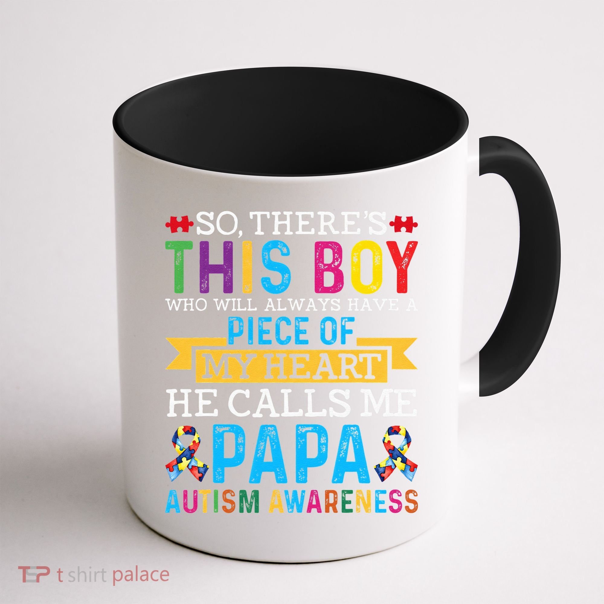 Autism Papa Autism Awareness Support Autism Motivational Coffee Mug