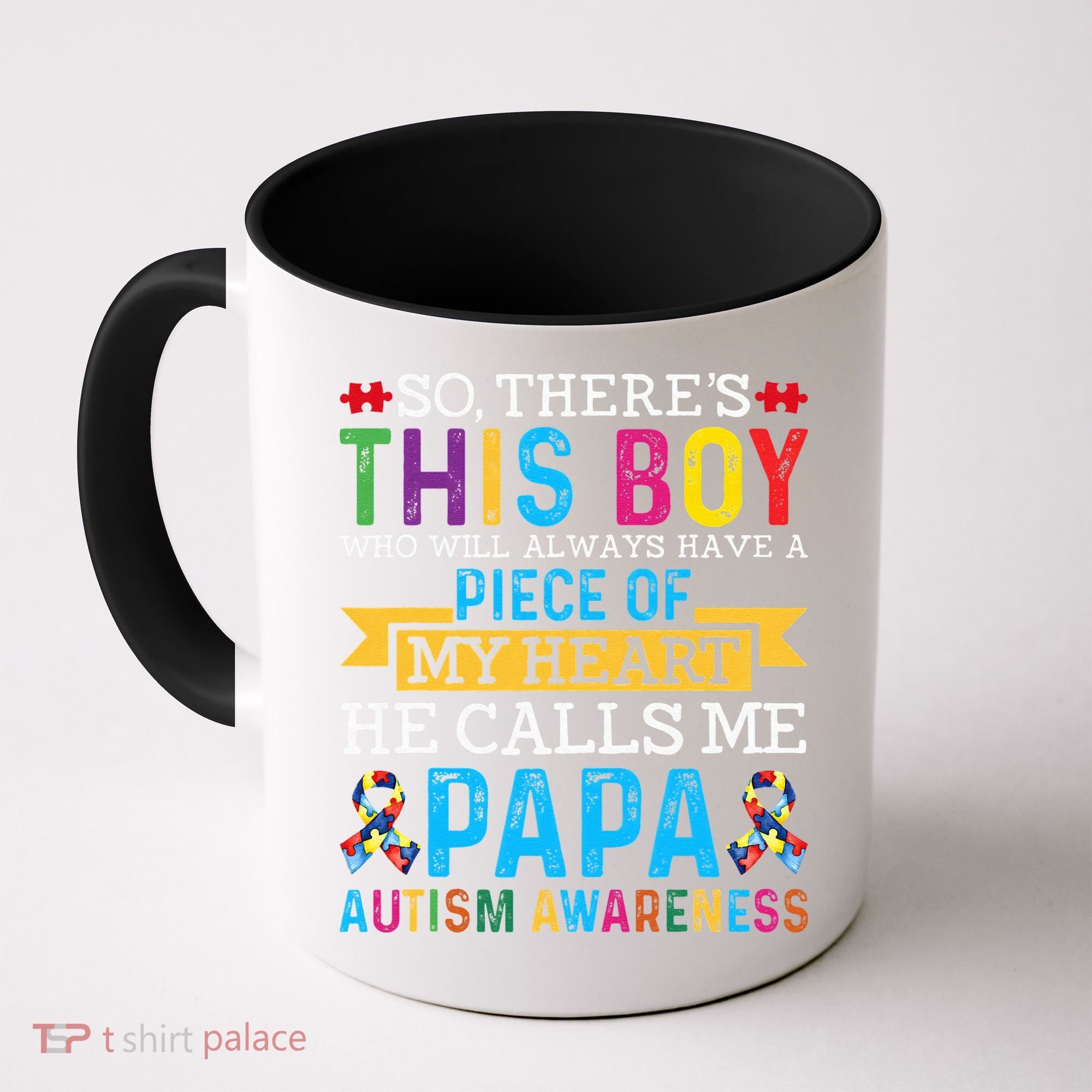 Autism Papa Autism Awareness Support Autism Motivational Coffee Mug