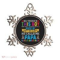 Autism Papa Autism Awareness Support Autism Motivational Ornament thumb 0