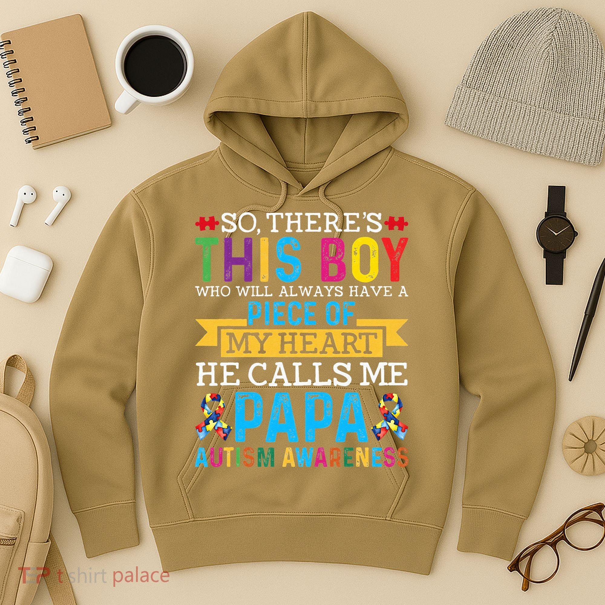 Autism Papa Autism Awareness Support Autism Motivational Hoodie