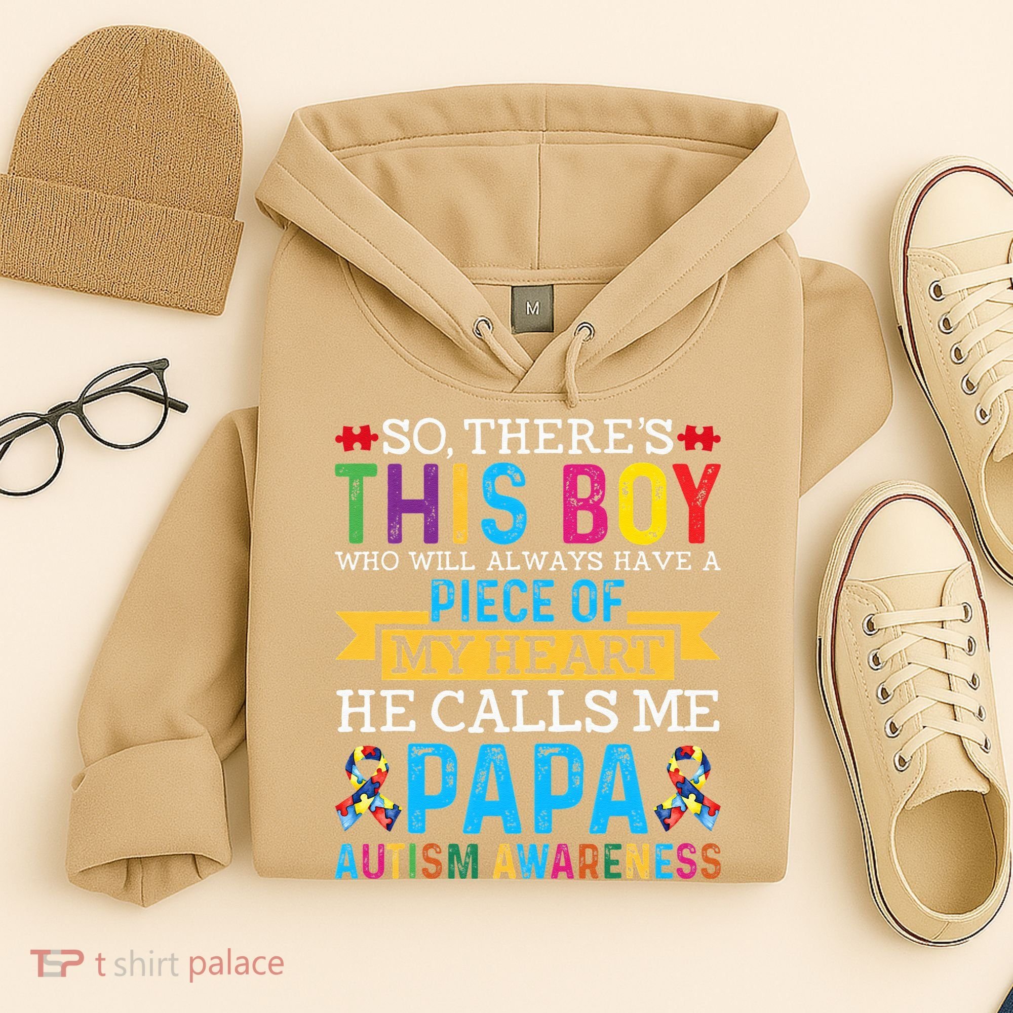 Autism Papa Autism Awareness Support Autism Motivational Hoodie