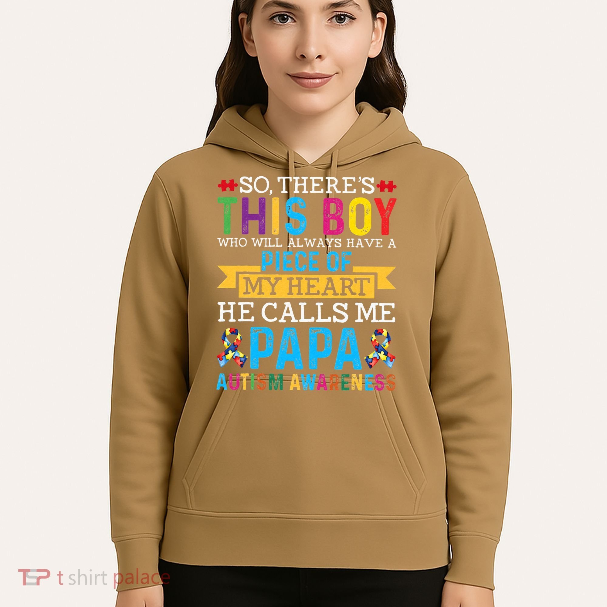 Autism Papa Autism Awareness Support Autism Motivational Hoodie