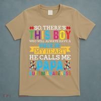 Autism Papa Autism Awareness Support Autism Motivational T-Shirt thumb 5