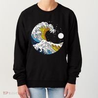 Aroace Pride Aro Ace Aromantic Asexual Flag Japan Great Wave Women's Sweatshirt thumb 0