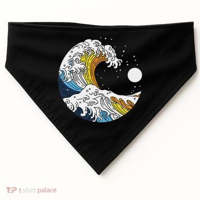 Aroace Pride Aro Ace Aromantic Asexual Flag Japan Great Wave USA-Made Doggie Bandana