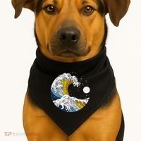 Aroace Pride Aro Ace Aromantic Asexual Flag Japan Great Wave USA-Made Doggie Bandana thumb 1