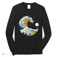 Aroace Pride Aro Ace Aromantic Asexual Flag Japan Great Wave Long Sleeve Shirt thumb 0