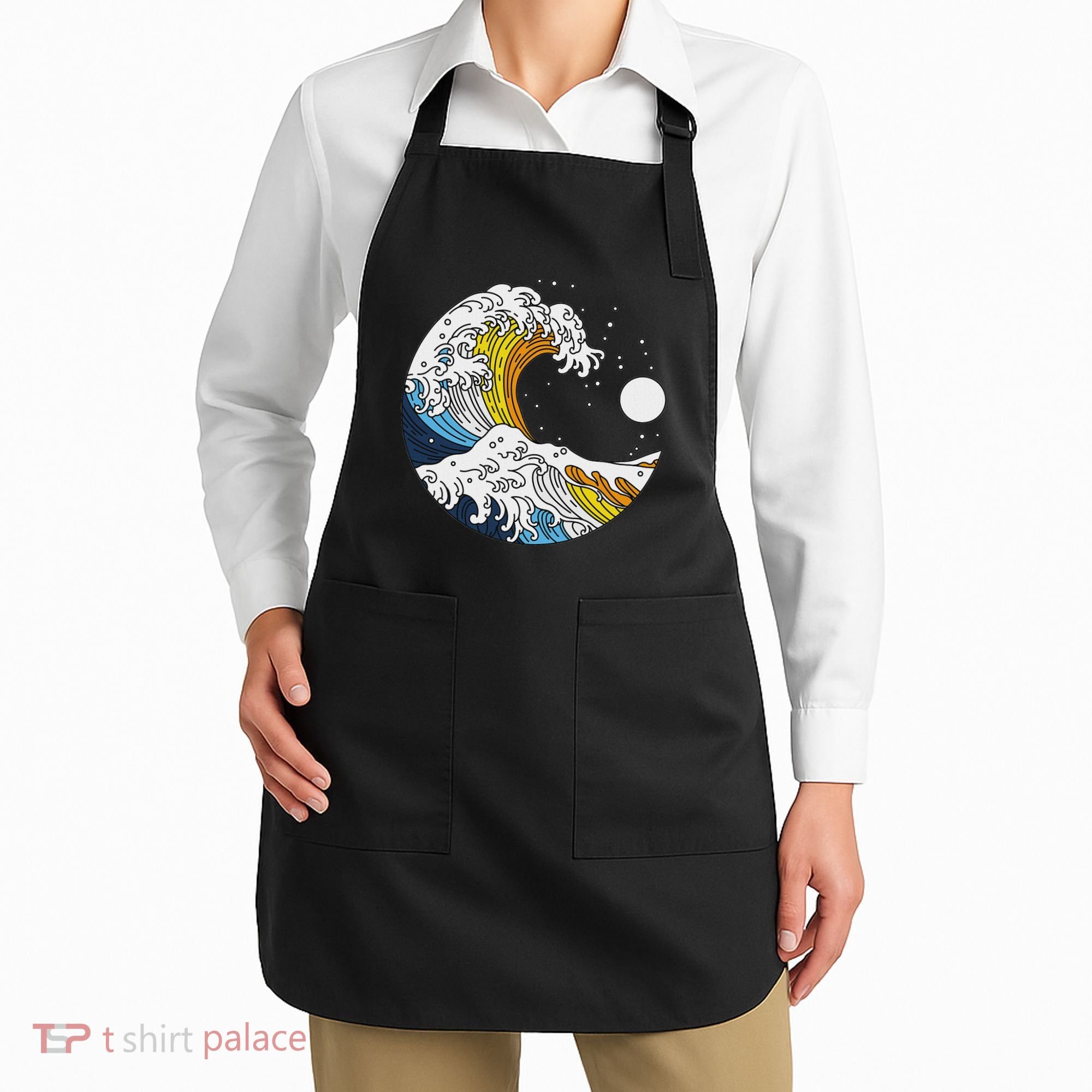 Aroace Pride Aro Ace Aromantic Asexual Flag Japan Great Wave Apron