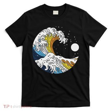 Aroace Pride Aro Ace Aromantic Asexual Flag Japan Great Wave T-Shirt