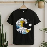 Aroace Pride Aro Ace Aromantic Asexual Flag Japan Great Wave T-Shirt thumb 2