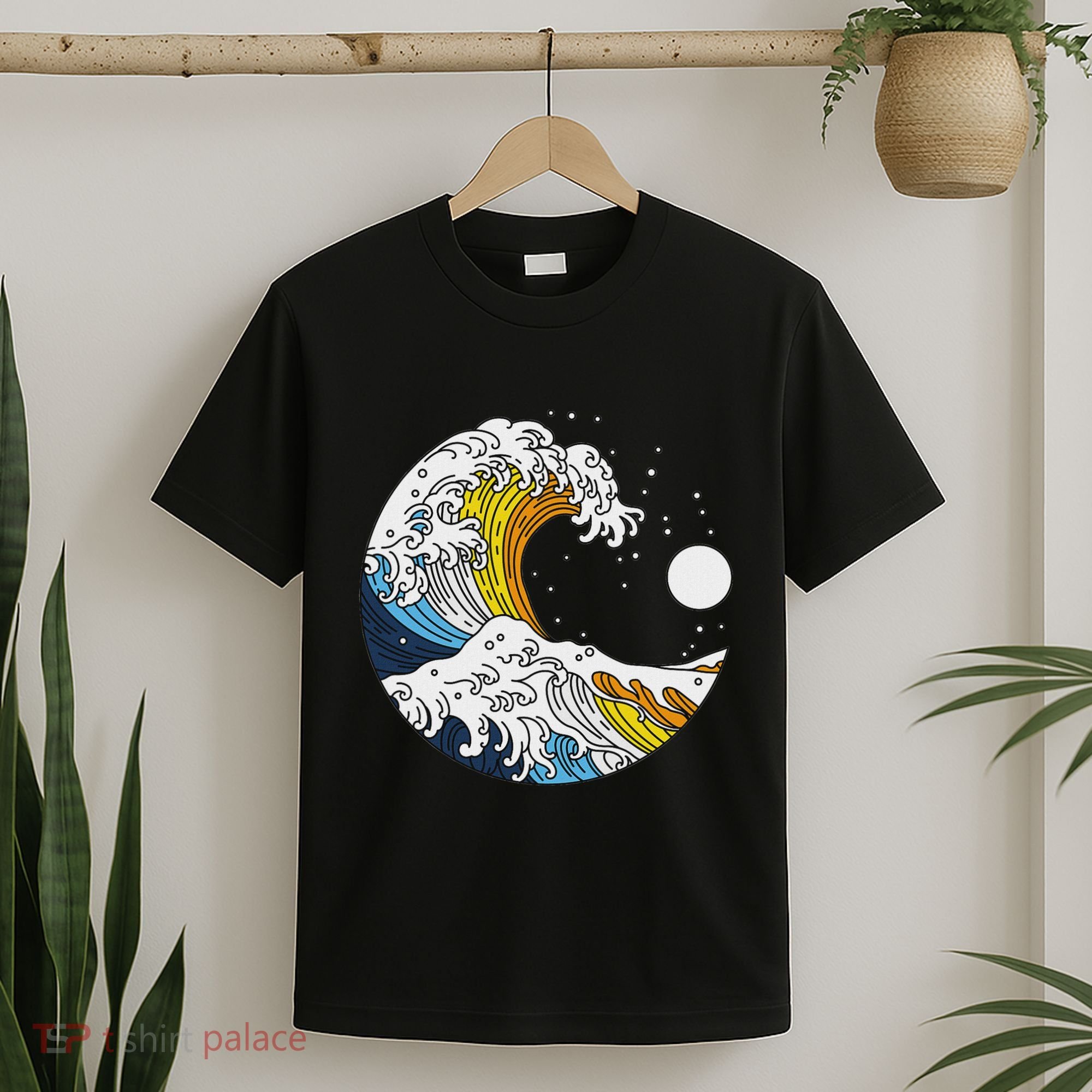 Aroace Pride Aro Ace Aromantic Asexual Flag Japan Great Wave T-Shirt
