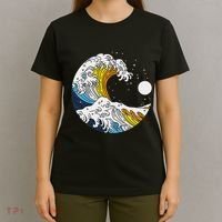 Aroace Pride Aro Ace Aromantic Asexual Flag Japan Great Wave T-Shirt thumb 4