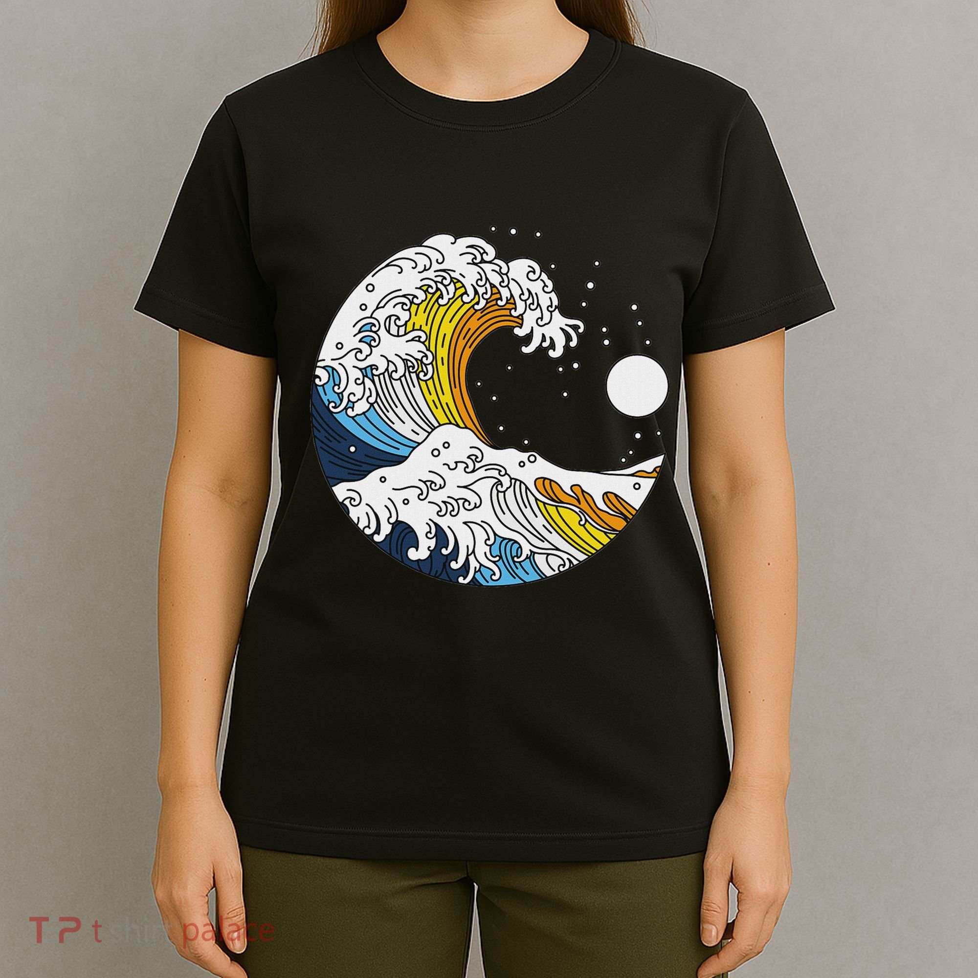Aroace Pride Aro Ace Aromantic Asexual Flag Japan Great Wave T-Shirt
