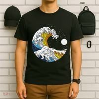Aroace Pride Aro Ace Aromantic Asexual Flag Japan Great Wave T-Shirt thumb 6