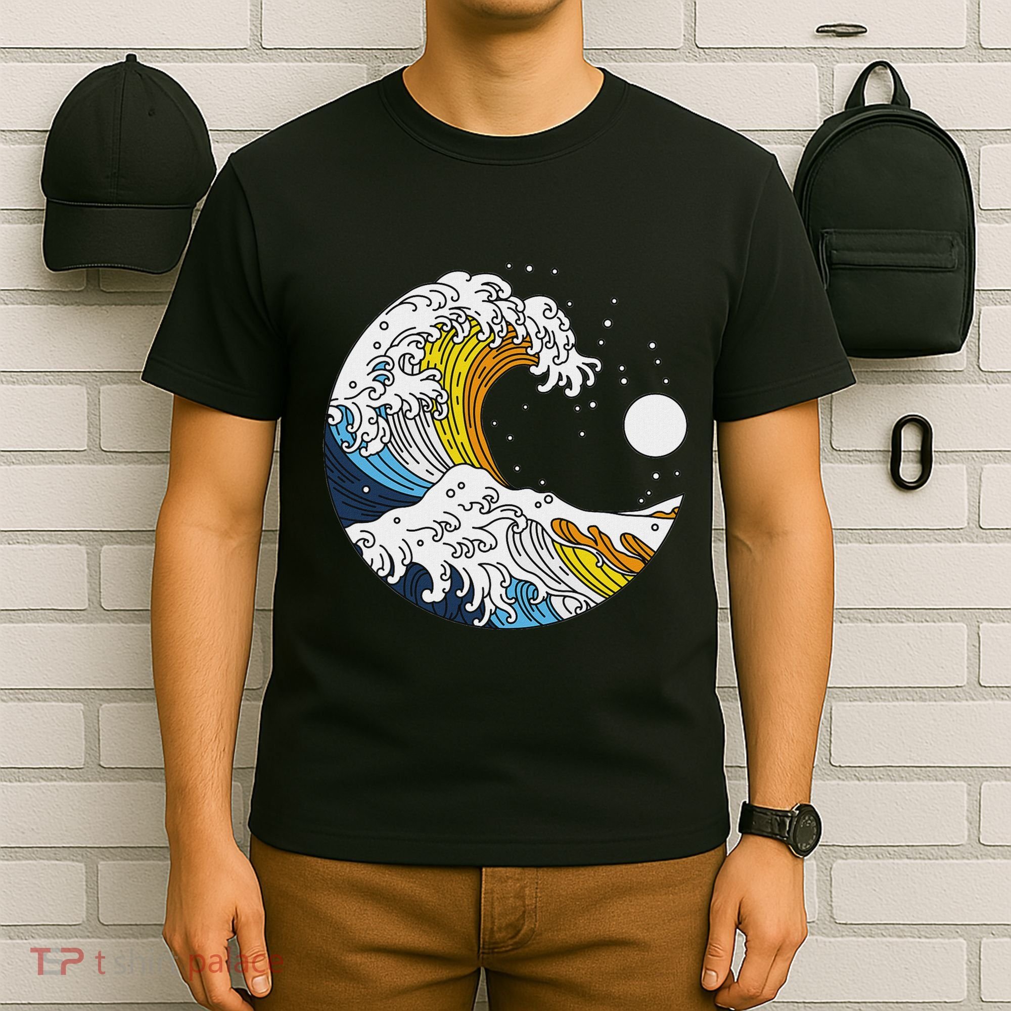 Aroace Pride Aro Ace Aromantic Asexual Flag Japan Great Wave T-Shirt