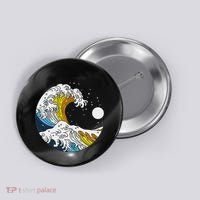 Aroace Pride Aro Ace Aromantic Asexual Flag Japan Great Wave Button thumb 0