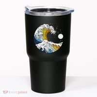 Aroace Pride Aro Ace Aromantic Asexual Flag Japan Great Wave Tumbler thumb 0