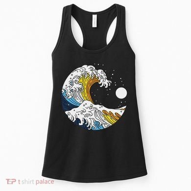 Aroace Pride Aro Ace Aromantic Asexual Flag Japan Great Wave Women's Tank Top