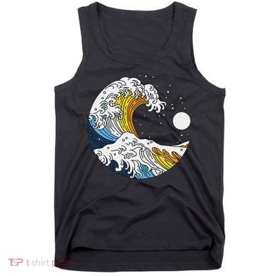 Aroace Pride Aro Ace Aromantic Asexual Flag Japan Great Wave Tank Top