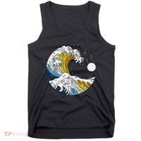 Aroace Pride Aro Ace Aromantic Asexual Flag Japan Great Wave Tank Top thumb 0