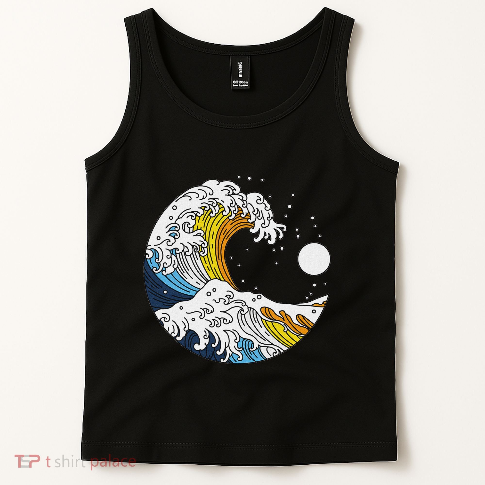 Aroace Pride Aro Ace Aromantic Asexual Flag Japan Great Wave Tank Top
