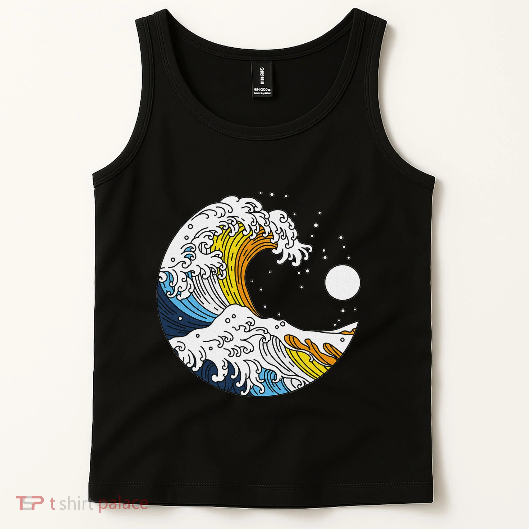 Aroace Pride Aro Ace Aromantic Asexual Flag Japan Great Wave Tank Top