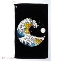 Aroace Pride Aro Ace Aromantic Asexual Flag Japan Great Wave Golf Towel thumb 0
