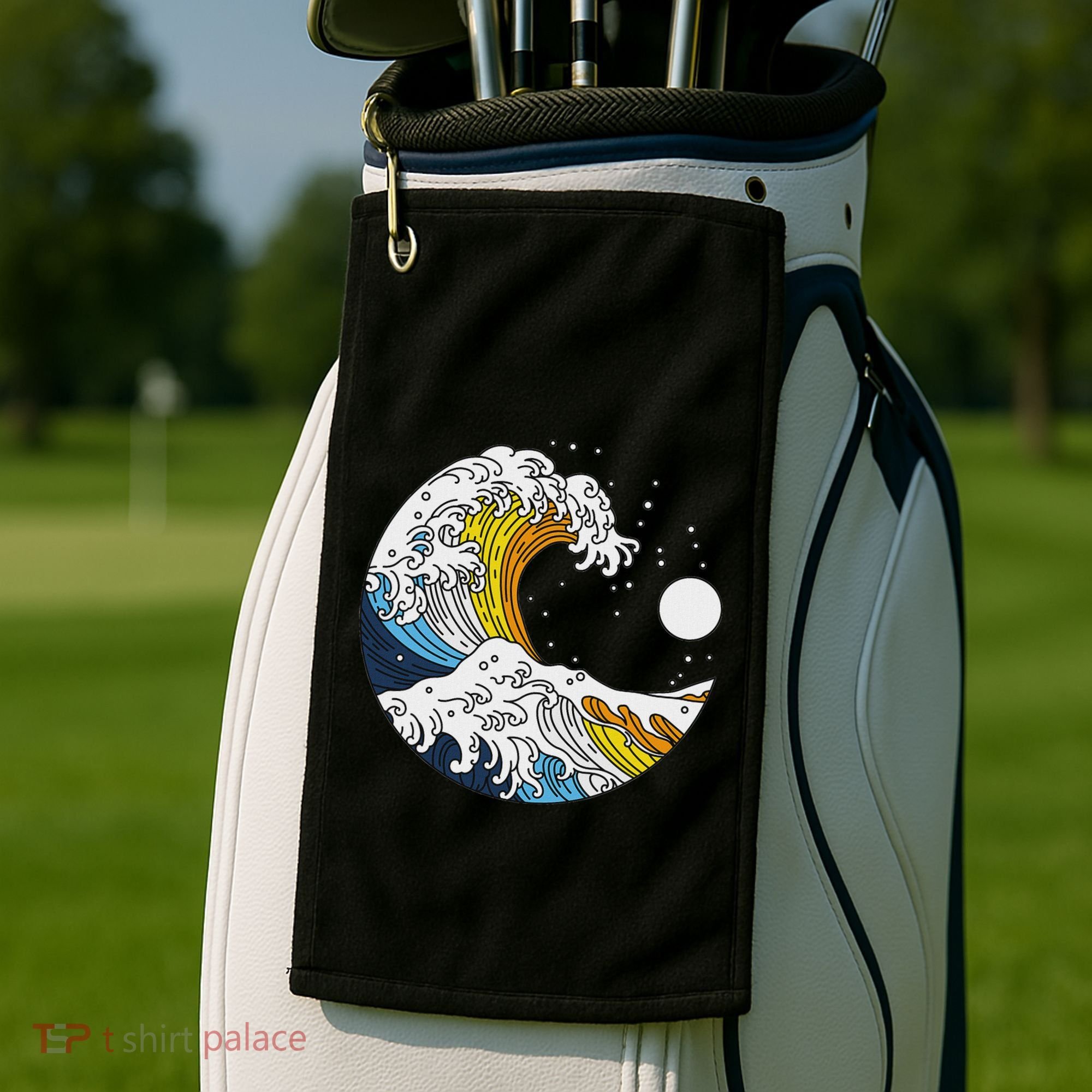 Aroace Pride Aro Ace Aromantic Asexual Flag Japan Great Wave Golf Towel