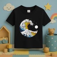 Aroace Pride Aro Ace Aromantic Asexual Flag Japan Great Wave Toddler T-Shirt thumb 3