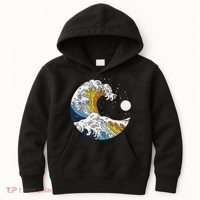 Aroace Pride Aro Ace Aromantic Asexual Flag Japan Great Wave Kids Hoodie