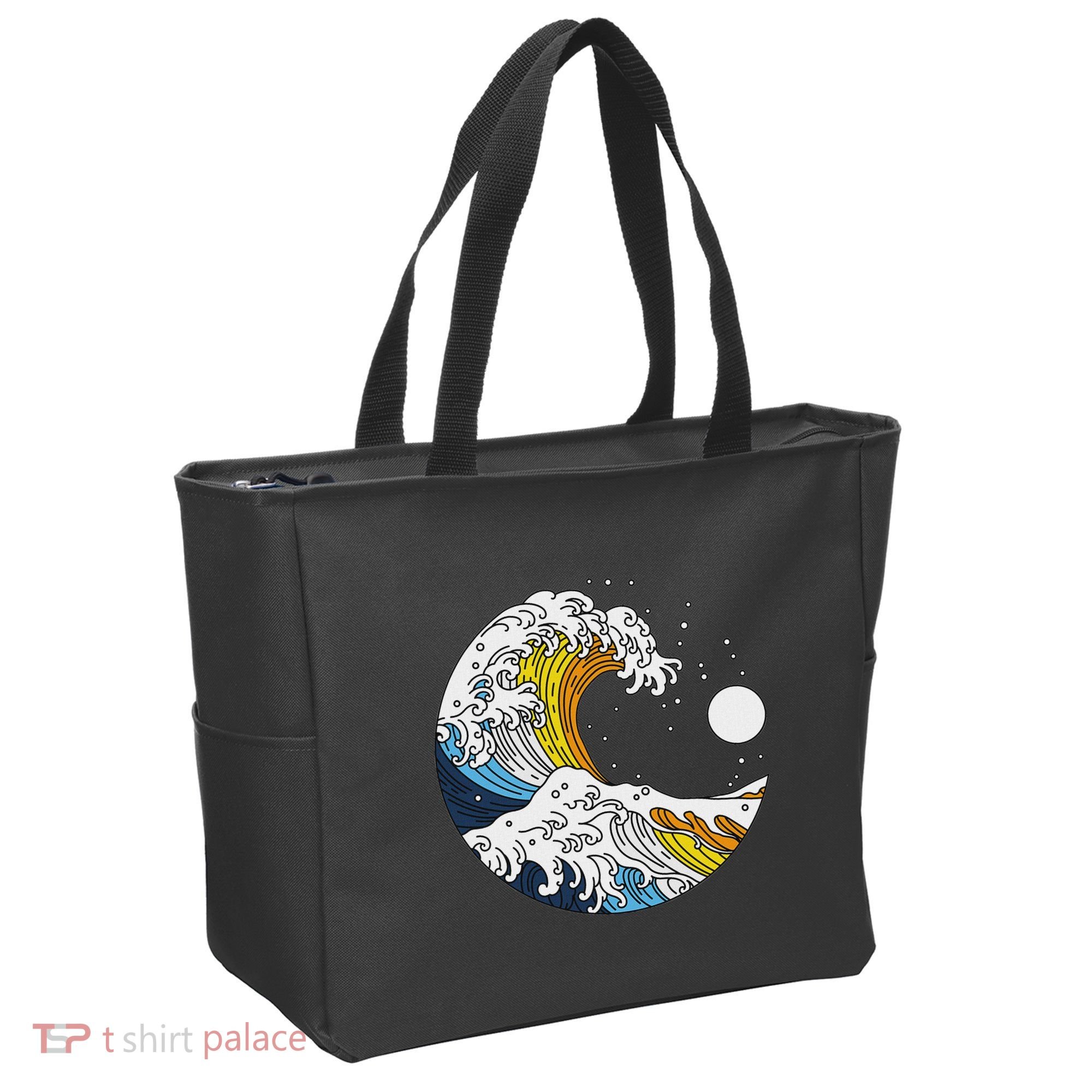 Aroace Pride Aro Ace Aromantic Asexual Flag Japan Great Wave Tote Bag