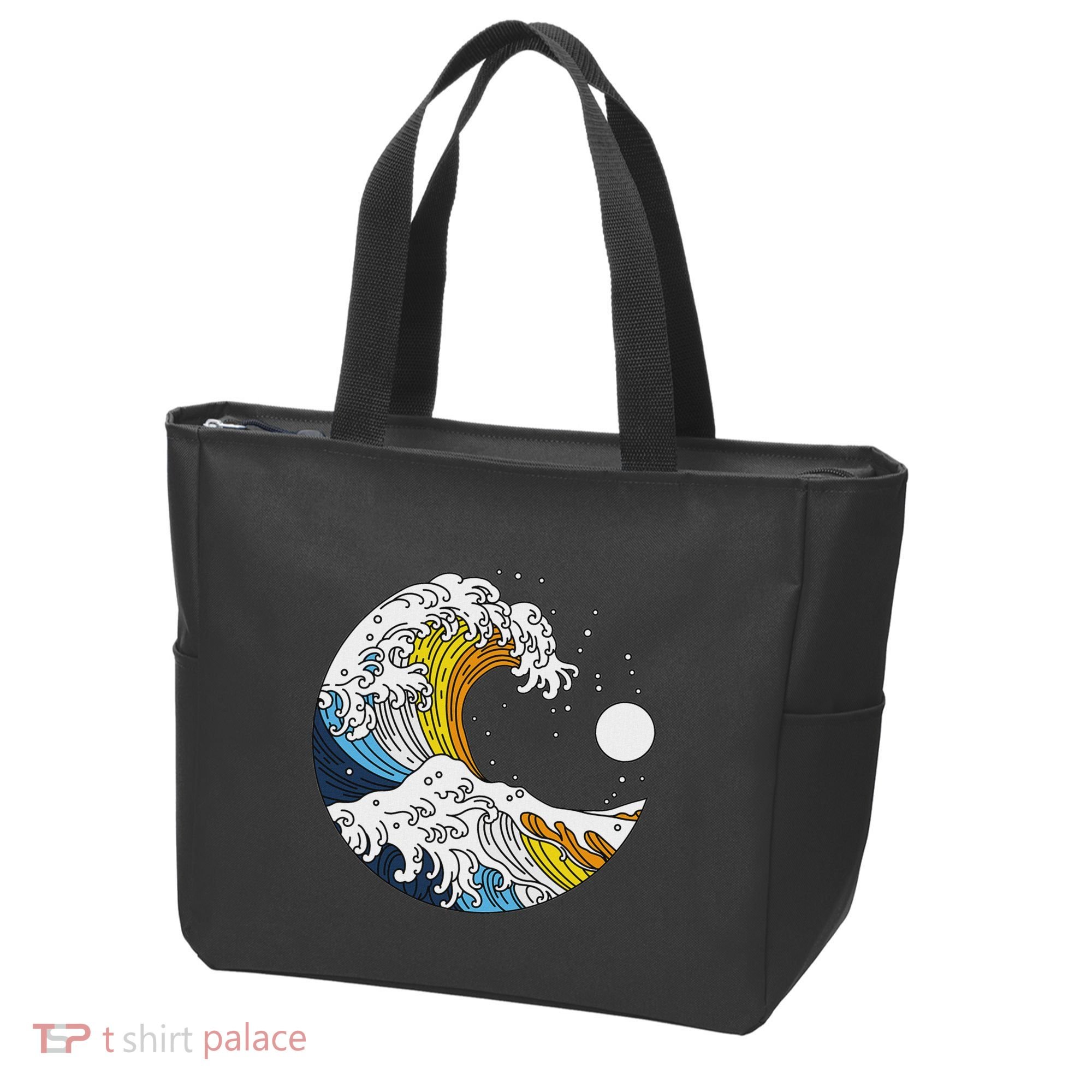 Aroace Pride Aro Ace Aromantic Asexual Flag Japan Great Wave Tote Bag