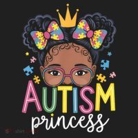 Autism Princess Afro Girl Bow Daughter Autism Awareness Beanie thumb 2